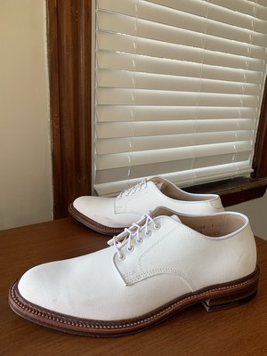 Alden 29330F Ivory Suede Plain Toe Dover