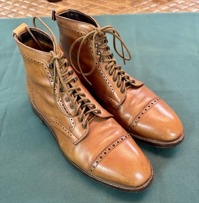 Alden 44921H Burnished Tan Calfskin Perforated Cap Toe Boot