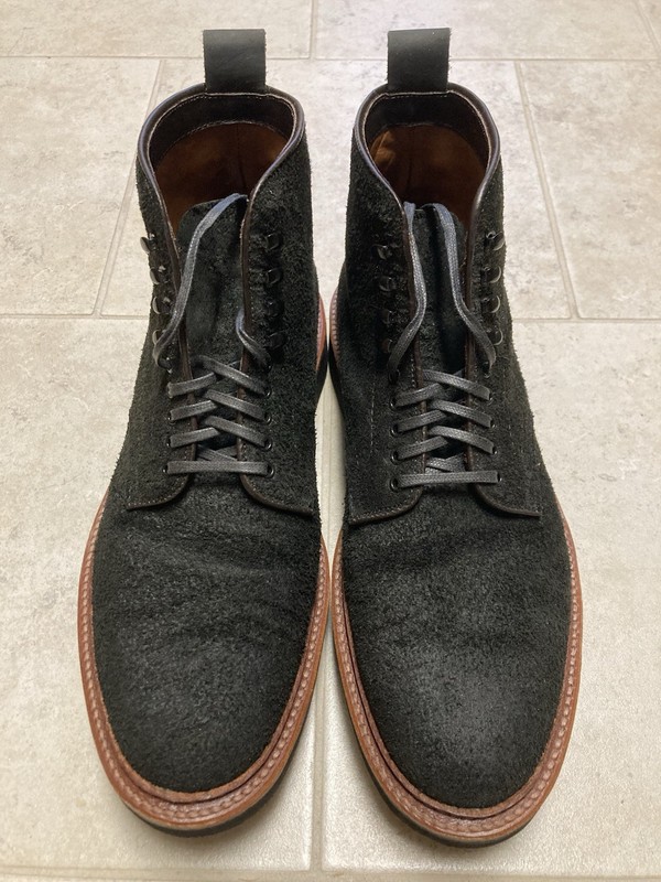 オールデン CHAMOIS 6\" PLAIN TOE BOOT Alden x O & D Plain Toe Boot in Oiled Earth Reverse Chamois