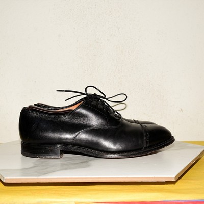 Alden 0901 Black Calfskin Perforated Straight Tip Bal