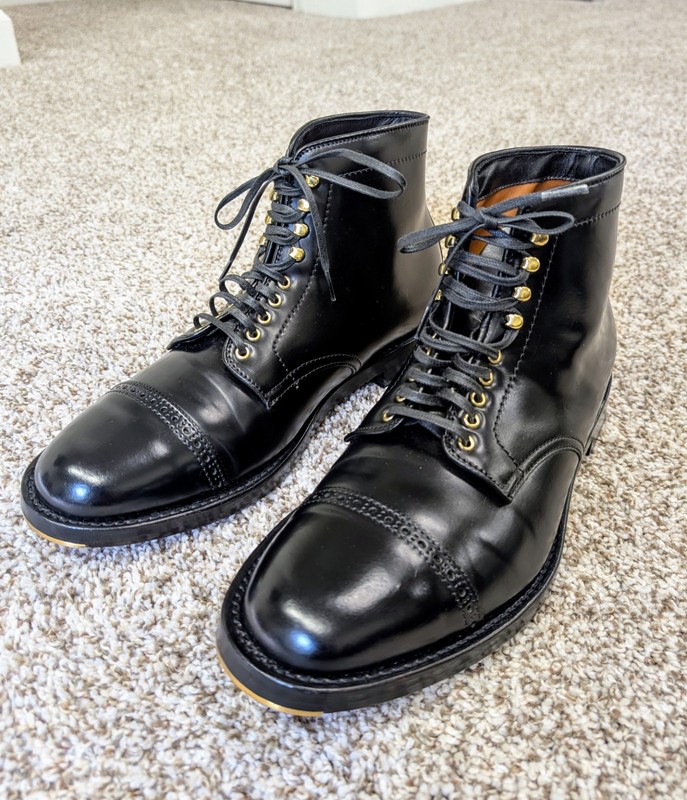 alden オールデン D9617 Alden D7810H Black Shell Cordovan Perforated Cap Toe Boot