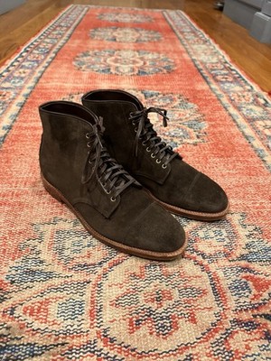 Alden D2871 Loden Green Suede Cap Toe Boot