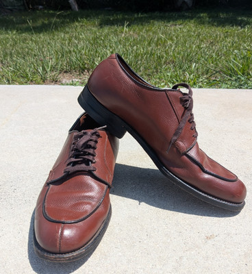 Alden 635 Brown Pebble Grain Split Toe Blucher