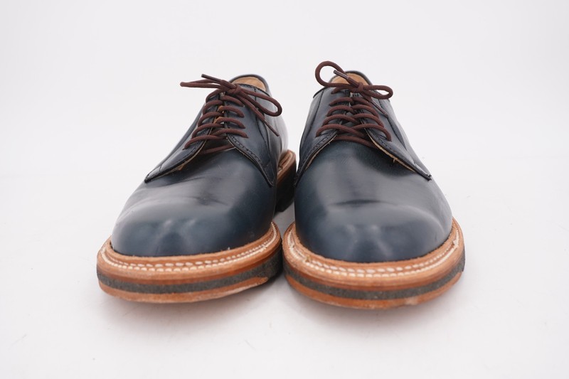 alden オールデン 94708 US9D 27 ネイビー クロムエクセル Alden 94708 Navy Chromexcel Plain Toe Blucher | Alden Model