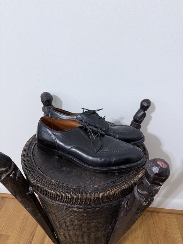 Alden 961 Black Calfskin Norwegian Front Blucher | Alden