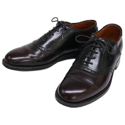 Alden 9943 Color 8 and Black Shell Cordovan Saddle Shoe