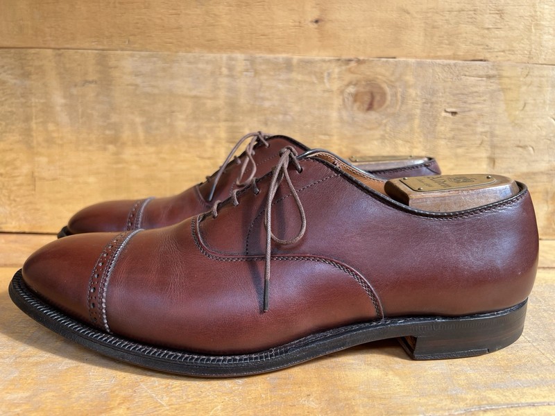 Alden 900 Walnut Calfskin Perforated Straight Tip Bal