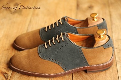 Alden 99780 Snuff and Navy Suede Saddle Shoe