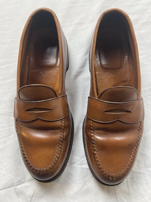 Alden 983 Burnished Tan Calfskin LHS / Penny Loafer | Alden