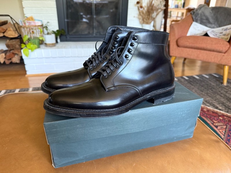 Alden 45149HC Black Shell Cordovan Plain Toe Boot | Alden Model