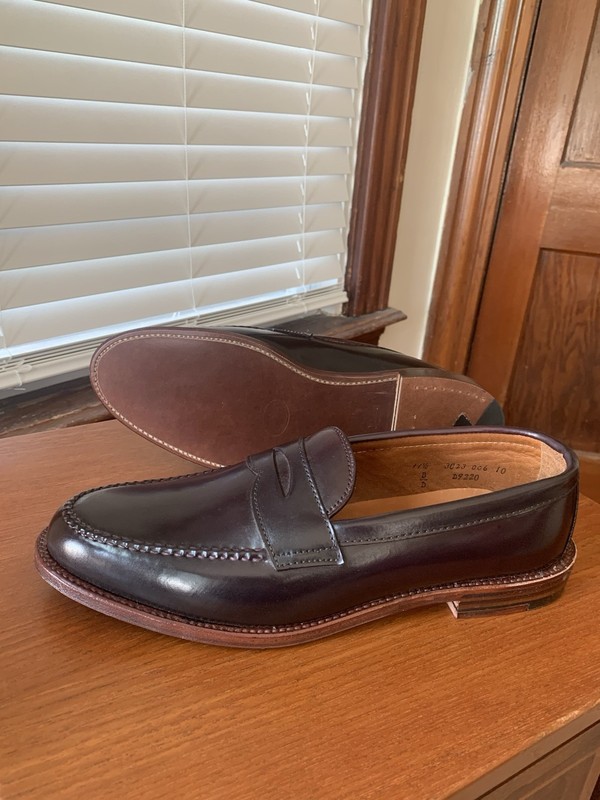 【新品未使用品】 Alden #8 Cordovan 7 1/2D Alden 5619 Color 8 Shell Cordovan Plain Toe Dover | Alden Model