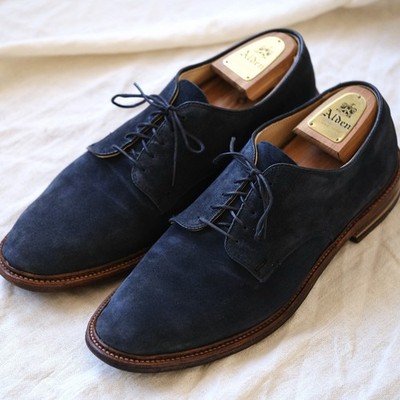 Alden 29331F Navy Suede Plain Toe Dover