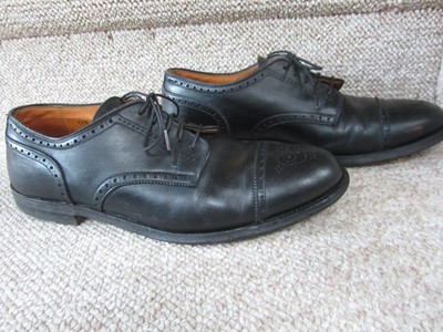 Alden 957 Black Calfskin Medallion Tip Blucher