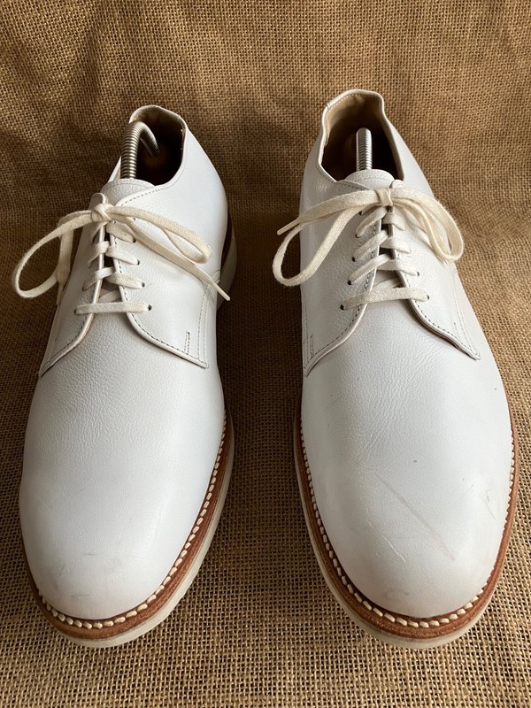 ALDEN×BLUE BLUE 4604H 8D Alden D5503 Navy Chromexcel and White Calfskin Long Wing