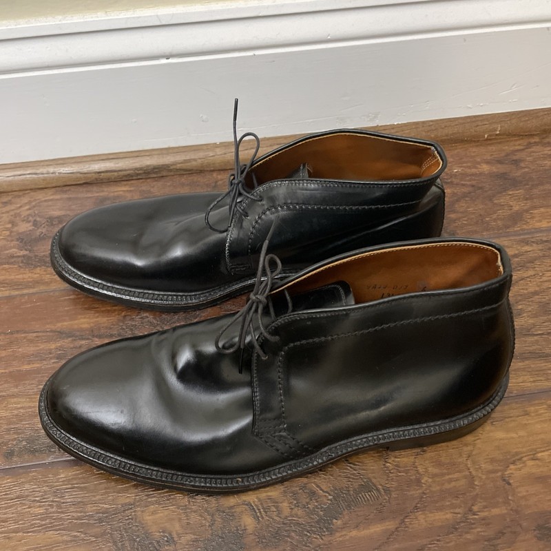 靴 Alden Chukka Boot Cordovan Black 9 1/2 D 1340 Chukka Boot (Black Shell Cordovan) – The Alden Shop