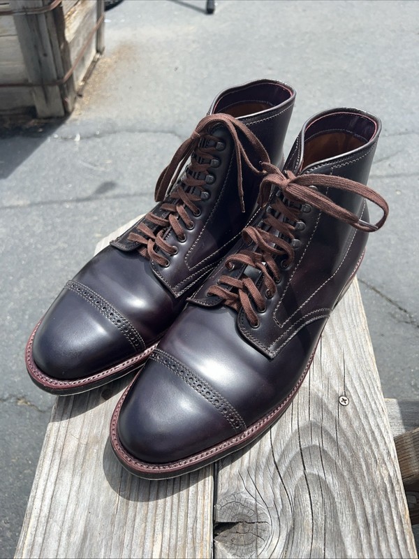 Alden D9831HC Color 8 Shell Cordovan Perforated Cap Toe Boot