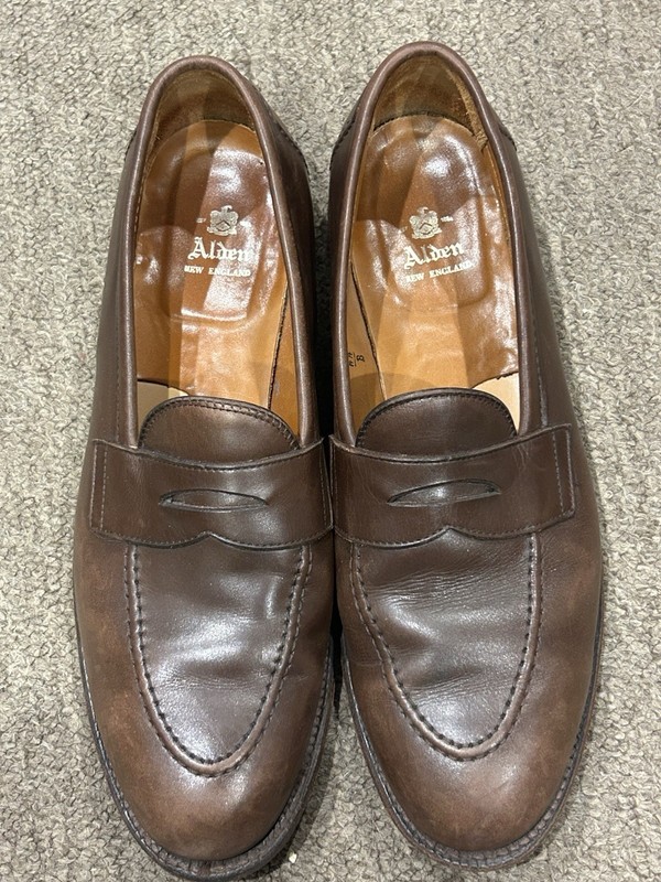 【ALDEN】ローファー　レディーカーフ　9694F　サイズ9D 9694F - Flex Penny Loafer in Brown Lady Calf – ALDEN SHOES