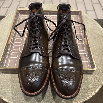 Alden D0814HC Cigar Shell Cordovan Medallion Cap Toe Boot