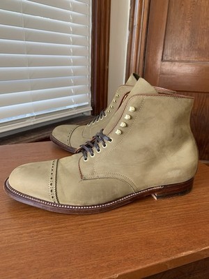 Alden 44910F Sage Suede Perforated Cap Toe Boot