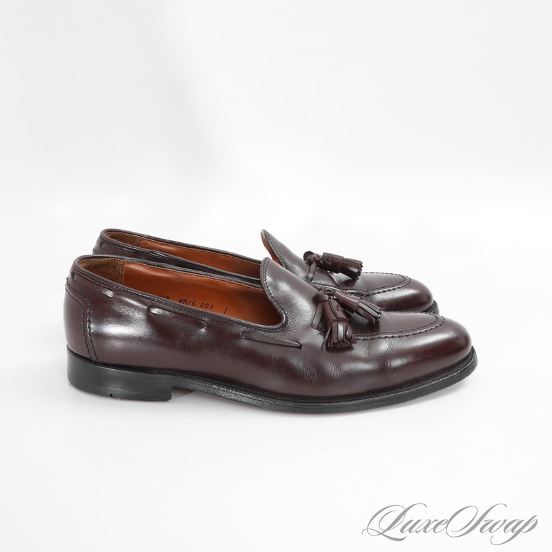 靴 Brooks Brothers by Alden Tassel Loafer 9 Brooks Brothers Alden Leather Tassel Loafers Cordovan Dress