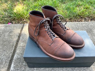 Alden D7829H Tobacco Chamois Perforated Cap Toe Boot