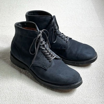 Alden N6811H Navy Suede Plain Toe Boot
