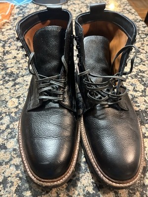 Alden D9841H Black Regina Grain Plain Toe Boot
