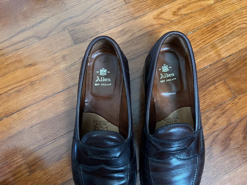 【ALDEN】ローファー　レディーカーフ　9694F　サイズ9D Alden 9694F Penny Loafer Flex Welt Soft Dark Brown Calf
