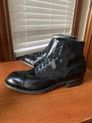 Alden 569 Black Kidskin Perforated Cap Toe Boot