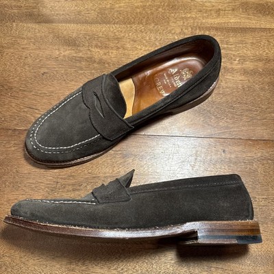 Alden D7201F Dark Chocolate Suede LHS / Penny Loafer