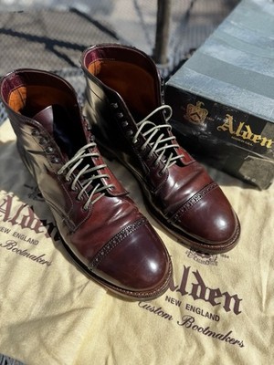 Alden D0815H Color 8 Shell Cordovan Perforated Cap Toe Boot