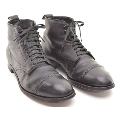 Alden 41927H Black Calfskin Perforated Cap Toe Boot