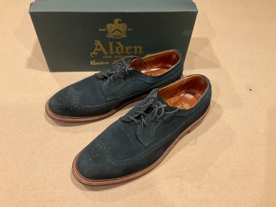 Alden 97676F Navy Suede Long Wing Blucher