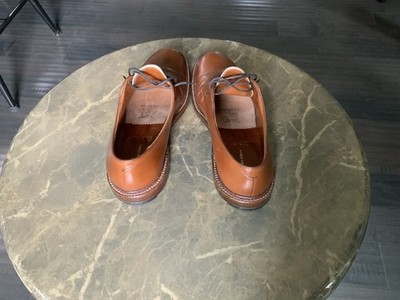 Alden 9528 Dark Tan Calfskin Plain Toe Blucher