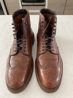 Alden 44611H Brown Alpine Grain Wing Tip Boot
