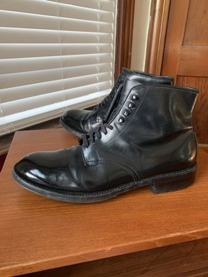 Alden 8607HC Black Shell Cordovan Plain Toe Boot