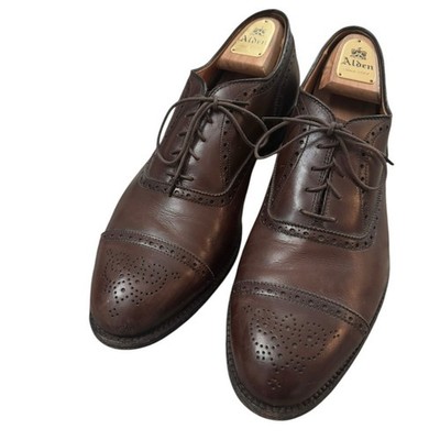 Alden 913 Dark Brown Calfskin Medallion Tip Bal