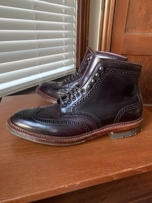 Alden D7804HC Color 8 Shell Cordovan Wing Tip Boot