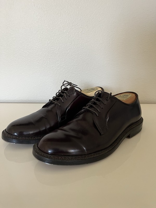 Alden 990 Color 8 Shell Cordovan Plain Toe Blucher | Alden