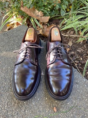 Alden 990C Color 8 Shell Cordovan Plain Toe Blucher