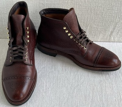 Alden D8606HC Brown Scotch Grain Perforated Cap Toe Boot