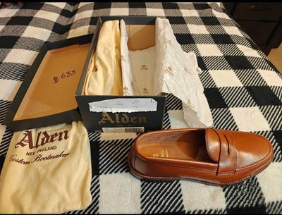 Alden 983 Burnished Tan Calfskin LHS / Penny Loafer