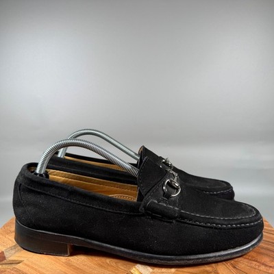 Alden H468 Black Suede Horse Bit Loafer