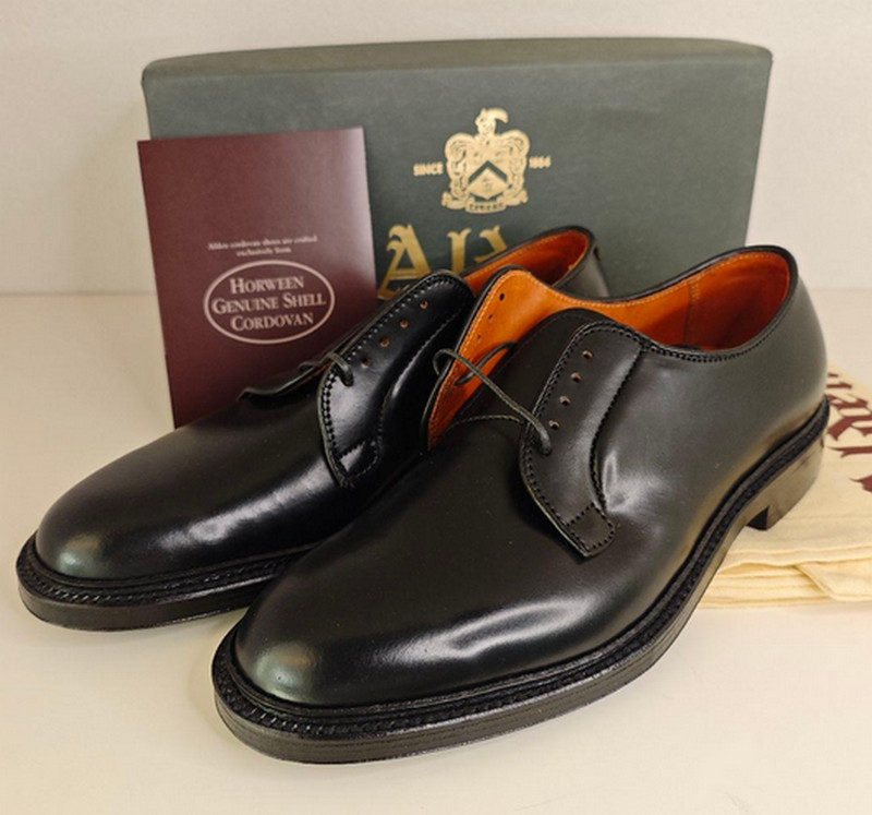 Alden 9901 Black Shell Cordovan Plain Toe Blucher | Alden Model