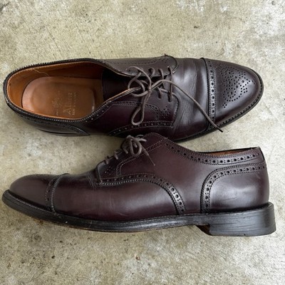 Alden 958 Burgundy Calfskin Medallion Tip Blucher