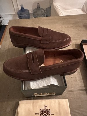 Alden 6224L Dark Brown Suede LHS / Penny Loafer