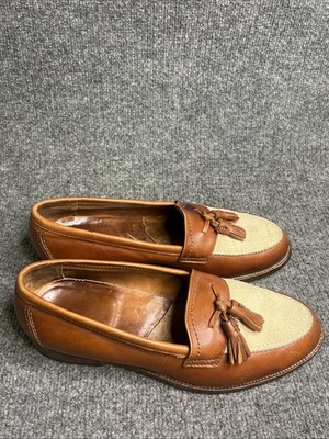 Alden 6032 Tan Calfskin and White Nubuck Tassel Loafer