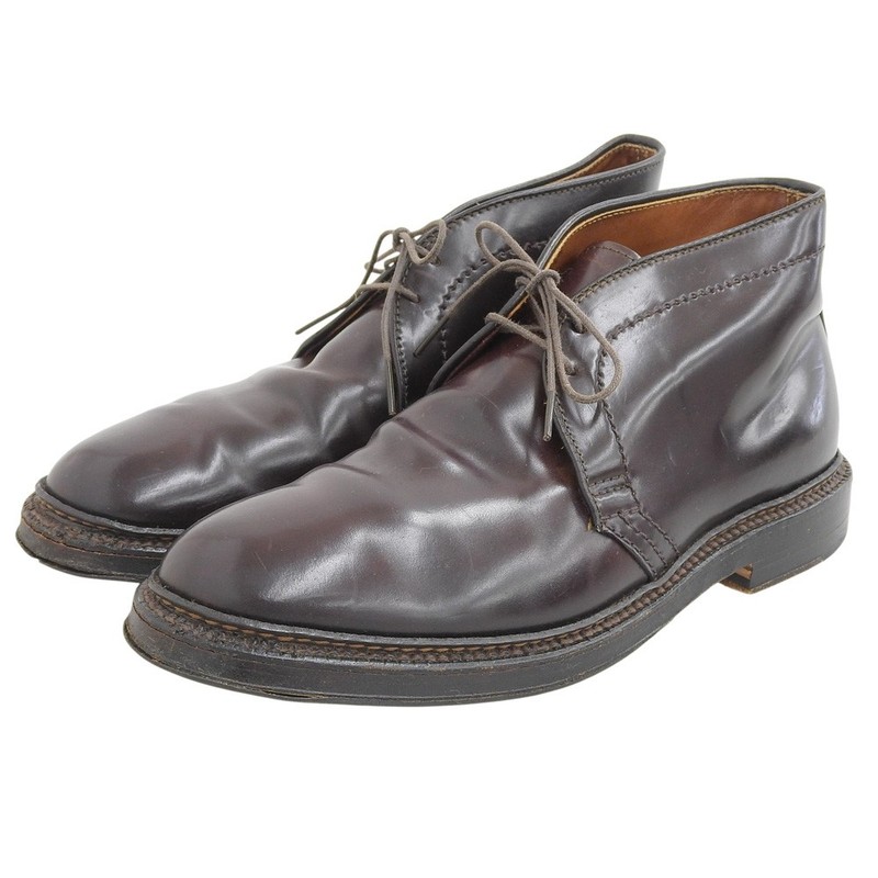 靴 Alden CHUKKA BOOTS CORDOVAN 1339 E Alden Chukka Boot Color 8 Shell Cordovan #1339 - Sherman Brothers Inc