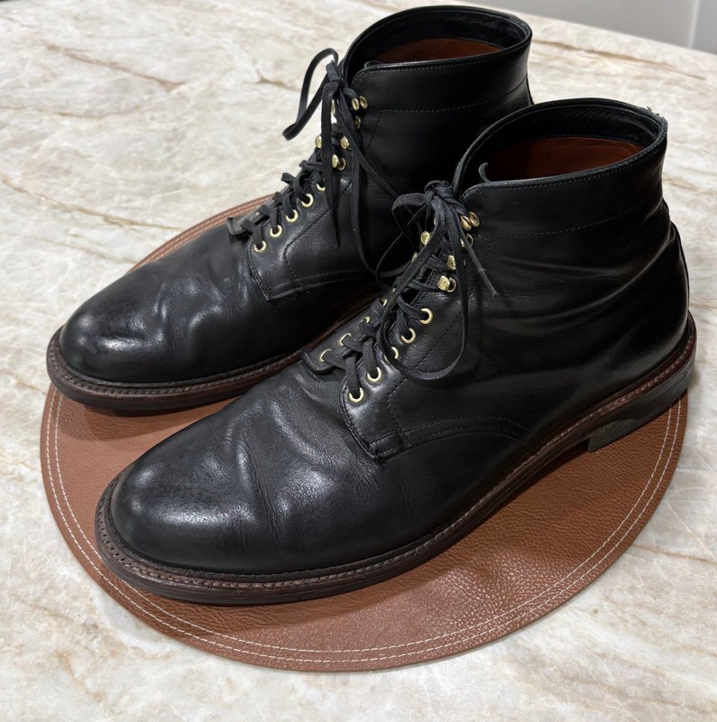 Alden 4515H Black Trapper Calf Plain Toe Boot | Alden Model Project