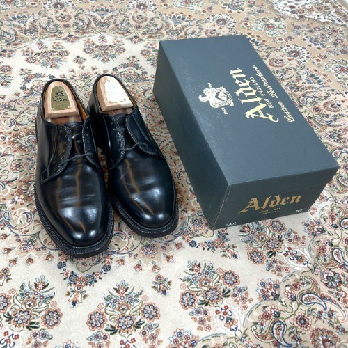 【Alden】9901 Alden 9901 Black Shell Cordovan Plain Toe Blucher | Alden Model
